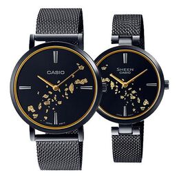 Часы Casio SHEEN Quartz Couple Waterproof Sapphire Crystal Black Analog, черный jlv-c100bm-1aupfj | black