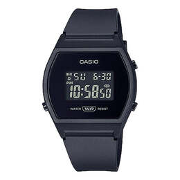 Часы Casio Sports Waterproof Unisex Mens Black Digital, черный lw-204-1bdf | black