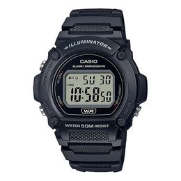Часы Casio Waterproof Quartz Sports Mens Black Digital, черный w-219h-1a | black