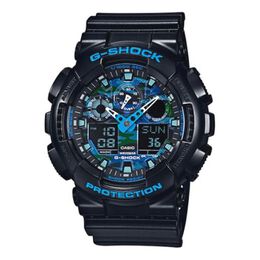 Часы Casio G-Shock Analog-Digital 'Black Blue', черный ga-100cb-1 | black