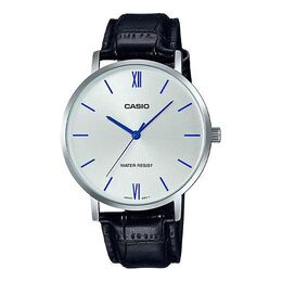 Часы Casio Quartz Waterproof Mens Black Analog, черный mtp-vt01l-7b1 | black