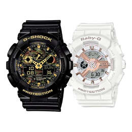 Часы Casio Baby-G 'Black & White', черный ga-100cf-1a9&ba-110rg-7a | blackgold/rose gold