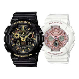 Часы Casio Baby-G 'Black & White', черный ga-100cf-1a9&ba-130-7a1prl | blackgold/whitepink