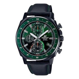 Часы Casio Waterproof EDIFICE Mens BlackGreen Analog, зеленый efv-600cl-3 | blackgreen