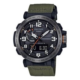 Часы Casio Waterproof Sports Shockproof Solar Powered Mens Green Analog/Digital Combo, зеленый prw-6600yb-3pr | green