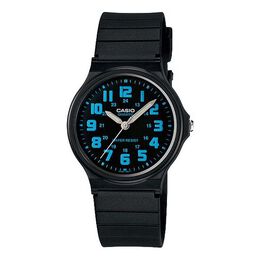 Часы Casio Waterproof Quartz Mens Black Analog, черный mq-71-2b | black