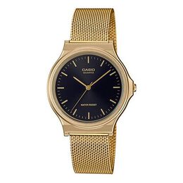 Часы Casio Waterproof Sports Quartz Black DialGold Mens BlackGold Analog, черный mq-24mg-1e | blackgold