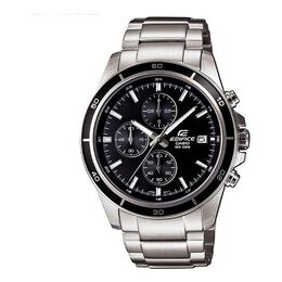 Часы Casio EDIFICE Serieses Men's Black/Silver Black DialSilver Strap Mens BlackSilver Analog, черный efr-526d-1avudf | blacksilver