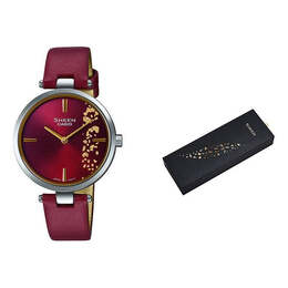 Часы Casio Sheen Analog Watch 'Sapphire Crystal Red', красный she-c100l-4aupfjd | red