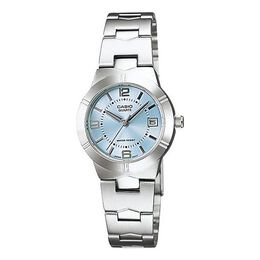 Часы Casio Quartz Waterproof Blue Watch Dial Blue Analog, синий ltp-1241d-2a | blue