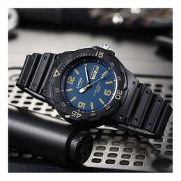 Часы Casio STANDARD Series waterproof Rose Gold Blue Analog, синий mrw-200h-2b3 | blue