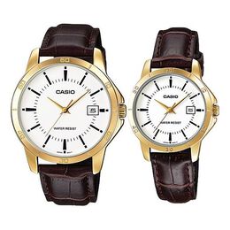 Часы Casio Couple Quartz Waterproof White Analog, белый mtp-v004gl-7a&ltp-v004gl-7a | white