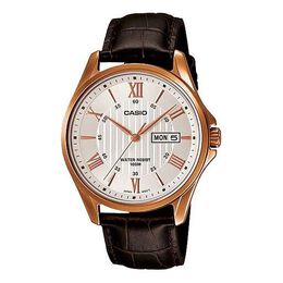 Часы Casio Quartz Limited Edition Waterproof Mens Brown Analog, коричневый mtp-1384l-7a | brown