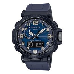Часы Casio Waterproof Sports Shockproof Solar Powered Quartz Mens Blue Analog, синий prw6600y-2 | blue