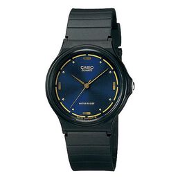 Часы Casio Blue DialBlack Strap Unisex Blue DialBlack Strap BlueBlack Analog, черный mq-76-2al | blueblack