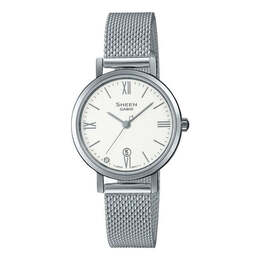 Часы Casio SHEEN Waterproof Quartz Sapphire Crystal Silver Analog, цвет silver she-4540m-7aupr | silver