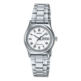 Часы Casio Retro Analog Watch 'White Silver', белый ltp-v006d-7b | white