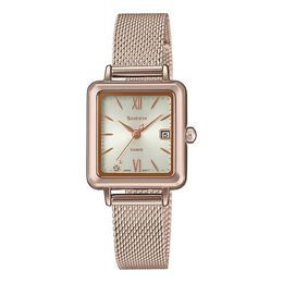 Часы Casio SHEEN Solar Powered Quartz Waterproof Sapphire Crystal Rose Gold Analog, розовый shs-d400cgm-4aprd | rose gold