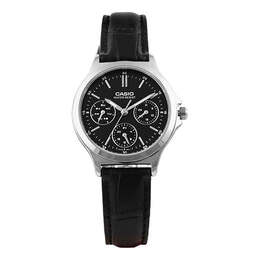 Часы Casio Quartz Waterproof Black Analog, черный ltp-v300l-1a | black