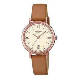 Часы Casio SHEEN Waterproof Quartz Sapphire Crystal Brown Analog, коричневый she-4540cgl-9aupr | brown