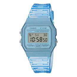 Часы Casio Quartz Waterproof Sports Unisex Mens Blue Digital, синий f-91ws-2 | blue