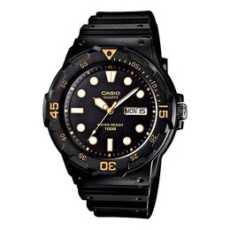 Часы Casio Sports Waterproof Shockproof Mens Black Analog, черный mrw-200h-1e | black