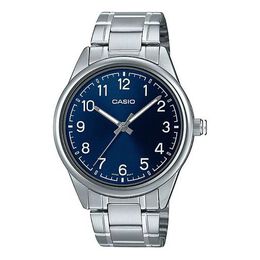 Часы Casio Dress Minimalistic Retro Business Analog Watch 'Blue Metallic Silver', синий mtp-v005d-2b4 | dark blue