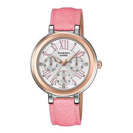 Часы Casio SHEEN Waterproof Dark Pink Analog, розовый she-3034bgl-7a | dark pink