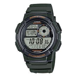 Часы Casio Sports Quartz Waterproof Shockproof Mens Dark Green Digital, зеленый ae-1000w-3av | dark green