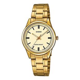 Часы Casio Female DRESS Japan / South Korea Fashion Waterproof Gold Analog, желтый ltp-v005g-9a | gold