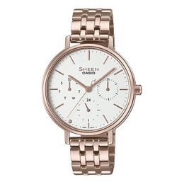 Часы Casio SHEEN Stainless Steel Strap Gold Analog, желтый she-4541cg-7a | gold