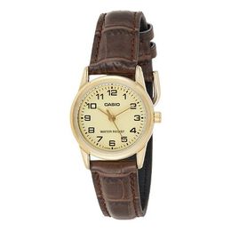 Часы Casio Quartz Waterproof Gold Analog, желтый ltp-v001gl-9budf | gold