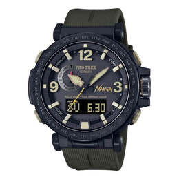 Часы Casio Pro Trek NANGA Quartz Analog Watch 'Black Olive Green', зеленый prw-6630na-1a3jr | green