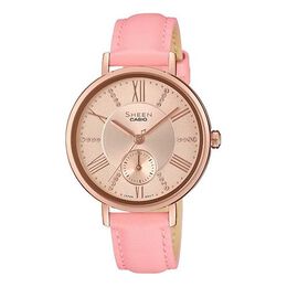 Часы Casio SHEENSeries es Pink Analog, розовый she-3066pgl-4a | pink