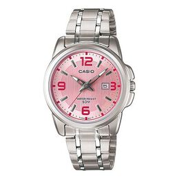 Часы Casio Stainless Steel Strap Pink Analog, розовый ltp-1314d-5a | pink