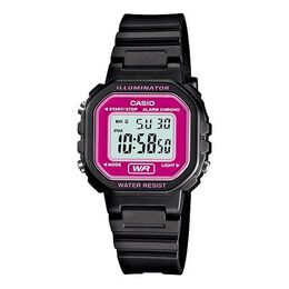 Часы Casio STANDARD Electronic Pink/Black Unisex Pink DialBlack Strap Unisex Mens PinkBlack Digital, черный la-20wh-4a | pinkblack