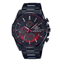 Часы Casio EDIFICE Series Classic Men'sWatcheses Men's Black Stainless Steel Strap Mens Red/Black Analog, красный eqb-1000hr-1aer | red/black
