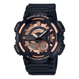 Часы Casio Waterproof Sports Mens Rose Gold Analog/Digital Combo, розовый aeq-110w-1a3 | rose gold