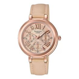Часы Casio SHEEN Series Leisure Fashion Rose/Gold Rose Gold Analog, розовый she-3034gl-9audf | rose gold