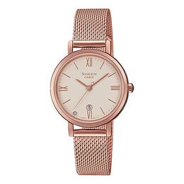 Часы Casio SHEEN Waterproof Quartz Sapphire Crystal Rose Gold Analog, розовый she-4540cgm-4aupr | rose gold