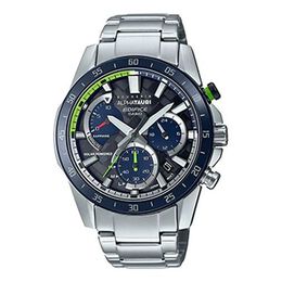 Часы Casio EDIFICE Waterproof Sapphire Crystal Solar Powered Sports Mens Silver Analog, цвет silver efs-s580at | silver