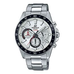Часы Casio EDIFICE Water-Proof BlackFrame Men's Chains Black Waterproof Mens Silver Analog, цвет silver efv-570d-7a | silver