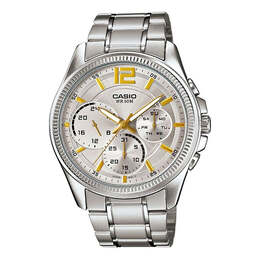Часы Casio ENTICERSeries Men'ses Quartz Waterproof Mens Silver Analog, цвет silver mtp-e305d-7avdf | silver