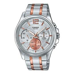 Часы Casio Waterproof Quartz Mens Silver Analog, цвет silver mtp-e305rg-7avdf | silver