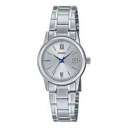 Часы Casio Waterproof Stainless Steel Strap Silver Analog, цвет silver ltp-v002d-7b3 | silver