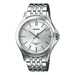 Часы Casio Stainless Steel Strap Quartz Waterproof Mens Silver Analog, цвет silver mtp-1380d-7adr | silver