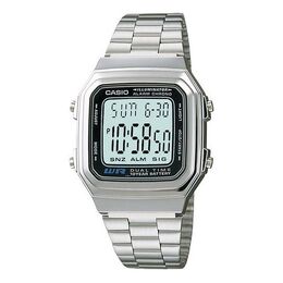 Часы Casio Waterproof Sports Unisex Mens Silver Digital, цвет silver a178wa-1a | silver
