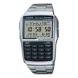 Часы Casio DATA BANK Vintage Muli-Functional Water-Proof Men'sWatch Quartz Waterproof Mens Silver Digital, цвет silver dbc-32d-1a | silver