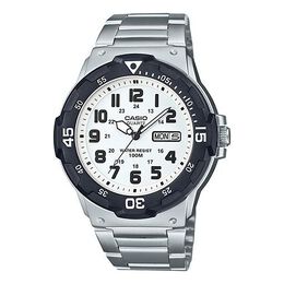 Часы Casio Waterproof Stainless Steel Strap Quartz Sports Mens Silver Analog, цвет silver mrw-200hd-7b | silver