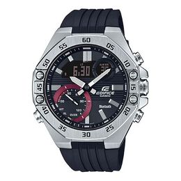 Часы Casio EDIFICE Waterproof Sports Sapphire Crystal Quartz Solar Powered Mens SilverBlack Analog/Digital Combo, черный ecb-10yp-1a | silverblack